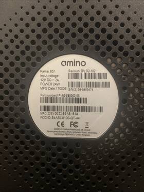 95-880900-06u Amino 6-pack Kamai 651 Set Top Box No Power Adapter /no Remote