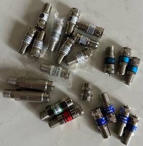 4006a Blonder Tongue And Miscellaneous Attenuators Lot Of 21