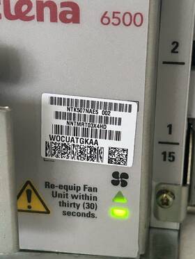 Ntk507nae5 Ciena 6500 Cooling Unit Assembly Telecom Module