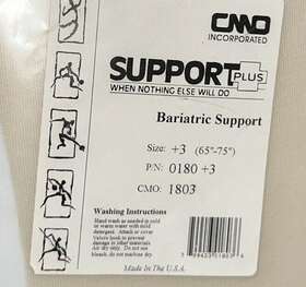 0180 Cmo Incorporated 3 Bariatric Support Plus P/n Size 65 Inch -75 New Free Shipping