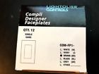 Com-fp1-w-12 Lightolier Quantity Compli Designer Faceplates Single Gang Brown Controls