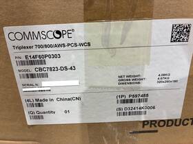 Cbc7823-ds-43 Commscope E14f60p03 Triplexer 700/850/1695-2360 Dc Sense 4.3-10