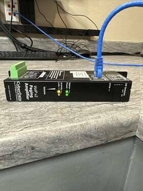 011061voip Cyberdata 011061 Amp Voip Paging V2 25w Amplifier For Loudspeaker 011068 Used