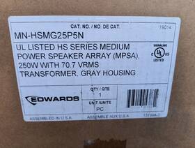 Mn-hsmg25p5n Edwards Ul Listed Med Power Speaker Arrays 250w W70.7 Vrms Gray