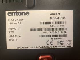 95-805000-11 Entone Lot Of 5 Amulet Model 505 No Power Supply / Nor Remote