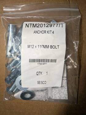 Ntm2012977 Ericsson Ntm2012977/1 New Genuine Anchor Kit 4 M12 X 110mm Bolts