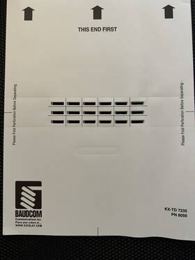 Kx-td235-designation Panasonic Lot Of 31 Paper Desi Label Strip Kx-td7235 Telephone