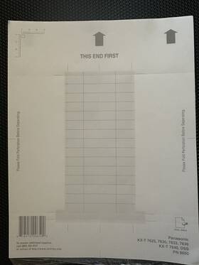 Kxt-7633-designation Panasonic Lot Of 30 Paper Desi Label Strip Kx-t7625 7630 7633 7636 7640
