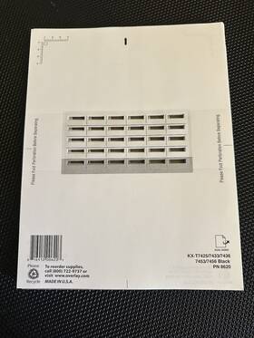 Kxt7433-designation Panasonic Lot Of 38 Paper Desi Label Strip Kx T7425 7433 7436 7453 7456 Phones