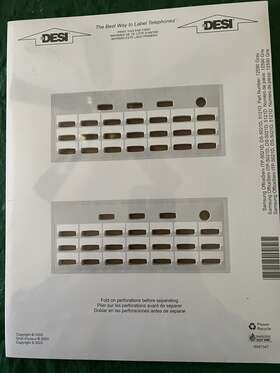 Itp-5021d Samsung New Unopened Lot Of 20 Paper Desi Labels For Officeserv
