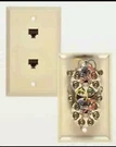 Allen Tel Flush Mount Duplex Wall Jack, 6 Conductor, Position, Plastic, Ivory. Fixed Price $9.99.