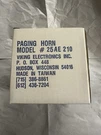 New Box-viking Electronics Paging Horn, #25AE210. Fixed Price $29.58.
