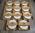 Lot Of 11 Bogen S86T725PG8W Ceiling Speaker Assembly White Grille New Open Box. Fixed Price $80.00.