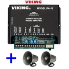 Viking PA-15 Paging Amplifier System And Loud Ringer + 25AE 8 Ohm Horn Bundle. Fixed Price $252.95.