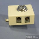 Leviton C0265-I Ivory 4 And 6-WIRE Plug Modular Telephone Security Lock Keyed. Fixed Price $8.07.