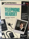 Vintage Plantronics Telephone Headset, Sp -05, New. Fixed Price $15.00.