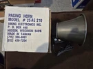 Viking Electronics 25AE210 Paging Horn - Weather Resistant 12W 8 Ohm In/outdoor. Fixed Price $30.00.