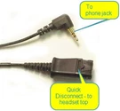 Plantronics 3.5MM Plug To Quick Disconnect Qd Adapter Converter Cable 40845-01. Fixed Price $34.21.