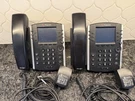 Lot Of 2 - Polycom Vvx 400 Phones Voip. Factory Reset & Tested. Fixed Price $30.00.