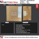 New CS-KITP60-K9 Cisco Webex Room Plus Video Conferencing. Fixed Price $1705.00.
