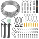 1/8" Wire Rope Kit - 200FT 304 Stainless Steel Cable With Turnbuckles, Vinyl .... Fixed Price $44.77.