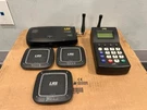 Lrs (TX-7470-C232-RX-CS7) Paging System With Coaster Call Pagers, As-is. Fixed Price $199.00.