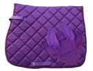 Horse Saddle Pad Purple Set,colors Matching Fly Bonnet/veil Ear Full/cob. Fixed Price $31.99.