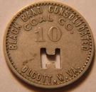 West Virginia 10 Scrip/token, Black Band Cons. Coal, Olcott (kanawha). Fixed Price $16.95.