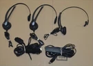 3 Plantronics Headsets W/ 2 DA40 To Usb Adapter. Fixed Price $42.00.