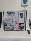 Touch-free Automatic Sani Station Adjustable Stand Smart Chip Open Box. Fixed Price $58.99.