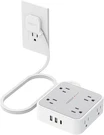 Tessan Surge Protector Power Strip, 5 Ft Flat Plug Extension Cord With 3 Usb (1. Fixed Price $33.74.