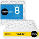 Filter 13X20X1 Merv 8 Pack Home Furnace Hvac White Air Simply Actual Size. Fixed Price $89.99.