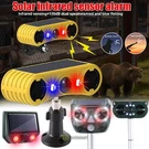 Solar Motion Sensor Alarm Emits Loud 2*130DB Ultrasonic Siren Sound. Fixed Price $27.39.