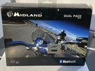Midland Dual Pack BT2-D Wireless Motorcycle Intercom Bluetooth Nice Spideegf. Fixed Price $85.00.