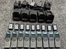 9 Spectralink Polycom 6020 Phones Charge Stations, Batteries, And Plugs. Fixed Price $199.00.