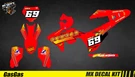 Mx Grafx Moto Decal Kit For Gas Flash Vinyl Us Multicolor. Fixed Price $160.90.