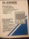 Brand New Nutone IS-339WH Outdoor 5" Intercom Speaker For IM3303 IMA3303 ISA339. Fixed Price $195.00.